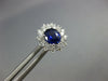 1.93CT DIAMOND & AAA SAPPHIRE 18KT WHITE GOLD OVAL & ROUND FLOWER STUD EARRINGS