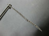 ESTATE LONG 1.31CT DIAMOND 18KT WHITE GOLD 3D ROUND JOURNEY BAR HANGING EARRINGS