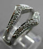 ANTIQUE WIDE .18CT OLD MINE DIAMOND 14KT WHITE GOLD PAVE INSERT RING #22030