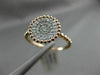 ESTATE .23CT ROUND DIAMOND 14KT ROSE GOLD 3D BEAD CIRCLE MILGRAIN PAVE ROPE RING