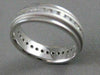 ESTATE WIDE 1.11CTW DIAMOND 14K WHITE GOLD MENS WEDDING RING 7MM SIZE 10.0 16847