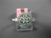 ESTATE .82CT DIAMOND 18K WHITE GOLD 3D ROUND & PRINCESS 4 STONE FLOWER HALO RING