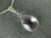 ESTATE 4.0CT AAA PINK AMETHYST 14KT WHITE GOLD CLASSIC BEZEL PEAR SHAPE PENDANT
