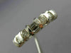 ESTATE WIDE .56CT ROUND & BAGUETTE DIAMOND 14K WHITE GOLD ANNIVERSARY RING 22509
