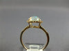 ESTATE LARGE 1.91CT DIAMOND & AAA OPAL 14KT ROSE GOLD OVAL HALO ENGAGEMENT RING