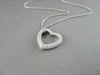 ANTIQUE LARGE MICRO PAVE 14KT WHITE GOLD DIAMOND HEART PENDANT ONE OF A KIND !!!