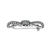 ESTATE 2.19CT DIAMOND 18KT WHITE GOLD 3D CLASSIC BOW BROOCH PIN