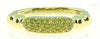 .35CT FANCY YELLOW DIAMOND 18KT YELLOW GOLD 3D PAVE 3 ROW MULTI BEAD FUN RING