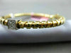 ESTATE .30CT DIAMOND 14KT TWO TONE GOLD 3D SQUARE FLEXIBLE ROPE BANGLE BRACELET