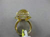 ESTATE LARGE 1.63CT DIAMOND & AAA YELLOW TOPAZ 18K YELLOW GOLD FUN RING STUNNING