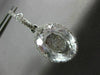 ESTATE LARGE 18.93CT DIAMOND & AAA CLEAR TOPAZ 14KT WHITE GOLD HANGING EARRINGS