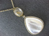 LARGE DIAMOND & AAA MOTHER OF PEARL & RUTILATED QUARTZ 14K ROSE GOLD 3D NECKLACE