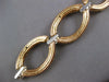 EXTRA LARGE & LONG 1.44CT DIAMOND 14KT 2 TONE GOLD OVAL FILIGREE LOVE BRACELET