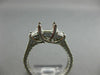 ESTATE .57CT DIAMOND 14K WHITE GOLD 3D FILIGREE SEMI MOUNT ENGAGEMENT RING #1572