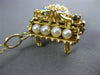 ANTIQUE LARGE .52CT MULTI GEM 14K YELLOW GOLD HANDCRAFTED PIANO PENDANT #26439