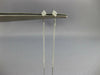 LONG .14CT DIAMOND 14KT WHITE GOLD 3D GEOMETRICAL CAHIN BAR FUN HANGING EARRINGS
