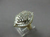 ESTATE LARGE 1.20CT ROUND & BAGUETTE DIAMOND 14K WHITE & YELLOW GOLD RING #22917