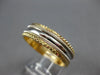 ESTATE WIDE HANDCRAFTED 14KT 2 TONE GOLD SOLID WEDDING ANNIVERSARY RING #28022