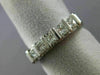 ESTATE .65CT DIAMOND 14KT WHITE GOLD 5 STONE 4mm CHANNEL ANNIVERSARY RING #3444