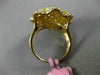LARGE 3.44CT PINK & FANCY YELLOW DIAMOND 18K YELLOW GOLD MULTI SHAPE FLOWER RING