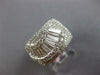 EXTRA LARGE 2.68CT DIAMOND 18KT WHITE GOLD ROUND & BAGUETTE FUN ANNIVERSARY RING