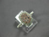 ESTATE .54CT WHITE & PINK DIAMOND 14KT WHITE & ROSE GOLD 3D CLUSTER FUN RING