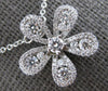 ESTATE .54CT DIAMOND 14KT WHITE GOLD 3D CLASSIC ROUND FLOWER FLOATING PENDANT