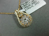 ESTATE .60CT DIAMOND 18K ROSE GOLD CLASSIC CLUSTER FLOWER TEAR DROP LOVE PENDANT