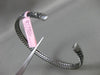 ESTATE 5.46CT DIAMOND & SAPPHIRE 14KT BLACK GOLD 3 ROW FLEXIBLE BANGLE BRACELET