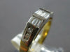 WIDE .69CT DIAMOND 14KT 2 TONE GOLD ROUND & BAGUETTE MULTI ROW ANNIVERSARY RING
