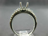 ESTATE WIDE 1.25CT DIAMOND 14K WHITE GOLD ROUND SEMI MOUNT ENGAGEMENT RING 22185