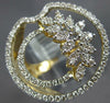 ESTATE LARGE .85CT DIAMOND 14KT TWO TONE GOLD 3D MULTI LEAF CIRCULAR FUN RING
