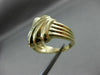 ESTATE LARGE .24CT ROUND DIAMOND 14KT YELLOW GOLD LEAF WAVE COCKTAIL RING #17268