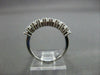 ESTATE .63CT DIAMOND 14KT WHITE GOLD 9 STONE CLASSIC ANNIVERSARY RING 2mm #20132