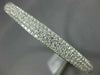 WIDE 2.26CT DIAMOND 18KT WHITE GOLD 3D MULTI ROW SEMI ETERNITY BANGLE BRACELET