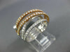 WIDE 1.0CT DIAMOND 18KT WHITE & ROSE GOLD MULTI ROW CRISS CROSS ANNIVERSARY RING