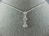 ESTATE .50CT DIAMOND 14KT WHITE GOLD 3 STONE PAST PRESENT FUTURE PENDANT #1718