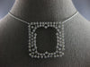 2.96CT DIAMOND 14KT WHITE GOLD 3D OPEN SQUARE DOUBLE SIDED HEART LOVE NECKLACE