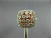 ESTATE 1.24CT WHITE & PINK DIAMOND 18K WHITE & ROSE GOLD SQUARE ANNIVERSARY RING