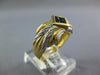 .55CT AAA SAPPHIRE 18KT YELLOW GOLD 3D PRINCESS INVISIBLE SQUARE BEZEL FUN RING