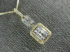 ESTATE .45CT DIAMOND 14K 2 TONE GOLD 3D ROUND & BAGUETTE CLUSTER JOURNEY PENDANT