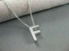 ESTATE .25CT DIAMOND 14KT WHITE GOLD "F" INITIAL PENDANT F/G VS STUNNING! #21904