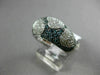 ESTATE 1.62CT WHITE & BLUE DIAMOND 14KT WHITE GOLD 3D PAVE MULTI HEART LOVE RING