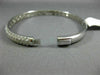 WIDE 4.99CT DIAMOND 18KT WHITE GOLD 3D MULTI ROW SEMI ETERNITY BANGLE BRACELET