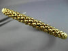 ESTATE WIDE 1.20CT DIAMOND 14KT YELLOW GOLD 3D FLOWER FLEXIBLE BANGLE BRACELET