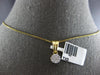 ESTATE .25CT DIAMOND 14KT YELLOW GOLD 3D CLASSIC CLUSTER LOVE FLOATING PENDANT