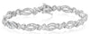 2.00CT DIAMOND 14KT WHITE GOLD 3D ROUND & BAGUETTE INFINITY LOVE TENNIS BRACELET