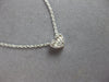 .12CT DIAMOND 14K WHITE GOLD ROUND & BAGUETTE INVISIBLE HEART SHAPE LOVE PENDANT