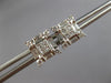 .55CT DIAMOND 14KT WHITE GOLD PRINCESS ROUND & BAGUETTE SCREWBACK STUD EARRINGS