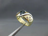 ESTATE 1.30CTW SAPPHIRE & DIAMOND 14K WHITE & YELLOW COCKTAIL RING SHARP! #14832
